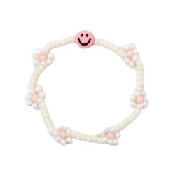 LOVEissue_bracelet_daisy_elastic_smiley_ivory_pink_pearl1